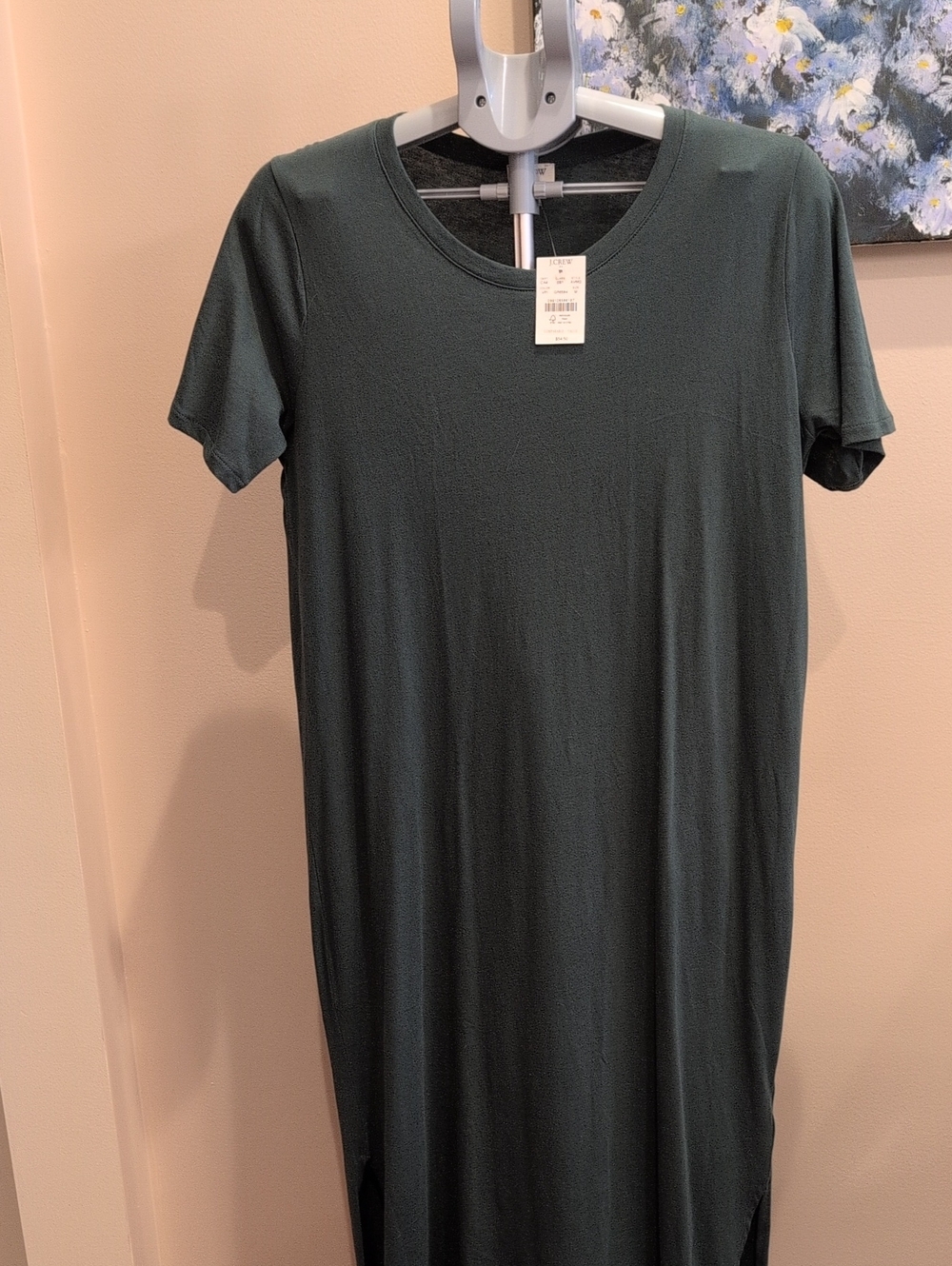 J. Crew Forest Green Midi T-Shirt Dress